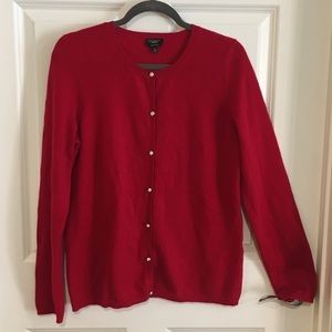 Talbots Cashmere cardigan with rhinestone buttons